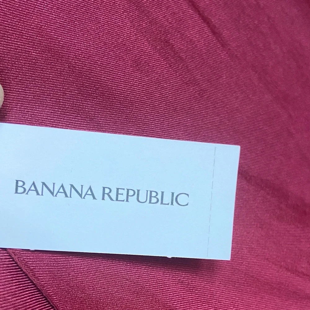 Sale! Banana Republic Deep Red Silky Wrap Blouse. Size S. NWT - Picture 8 of 11